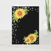 Blumenblume 70. Geburtstag Sonnenblume Karte (Rückseite)