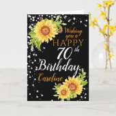 Blumenblume 70. Geburtstag Sonnenblume Karte (Gelbe Blume)