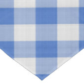 Blumenblume Blauer Gingham Kariert Prüfmuster Tischdecke (Schrägansicht)