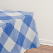 Blumenblume Blauer Gingham Kariert Prüfmuster Tischdecke (Beispiel)