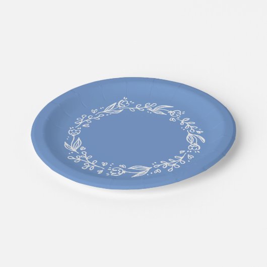 Blumenblume Blumenblume Blume Trauma Hochzeit Pappteller (Schrägansicht)