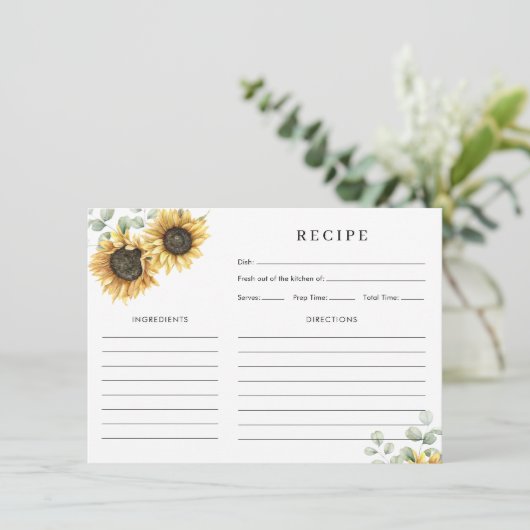 Blumenblume Brautparty Empfehlungskarte (Stehend Vorderseite)