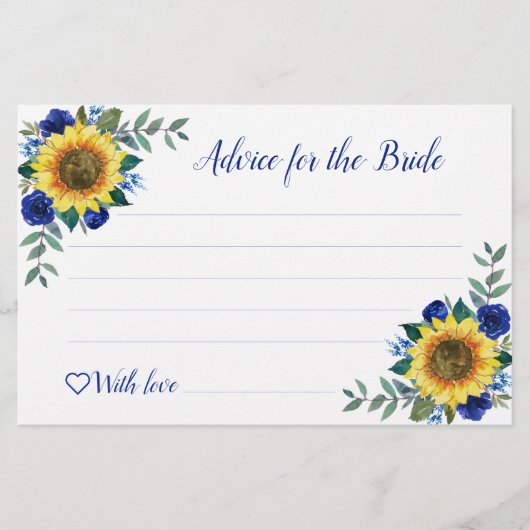 Blumenblume Brautparty Ratgeber Karten (Vorderseite)