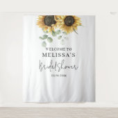 Blumenblume Eukalyptus Brautparty Hintergrund Wandteppich (Vorderseite)