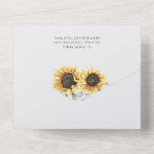 Blumenblume Eukalyptus Grüne Hochzeit All In One Einladung (Rückseite)