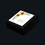 Blumenblume Eukalyptus Script 60. Geburtstag Erinnerungskiste<br><div class="desc">Eukalyptus Sonnenblume Blumenschrift 60. Geburtstag Geschenkboxen,  die Sie leicht anpassen können für das Geburtstagsmädchen,  indem Sie auf die Schaltfläche "Personalisieren". Mit hellgelben Blumen und Pflanzen und moderner Schriftzeichen</div>