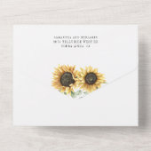 Blumenblume Eukalyptus Script Elegante Hochzeit All In One Einladung (Rückseite)