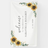 Blumenblume Eukalyptus Script Wedding Banner (Vertikal)