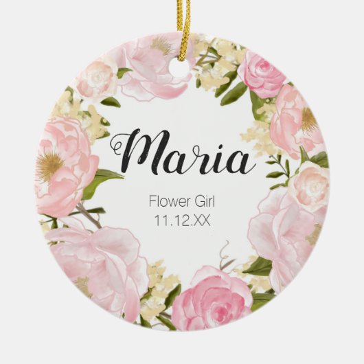 Blumenblume Girl Keramik Ornament (Vorne)