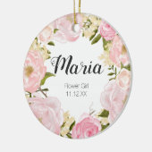 Blumenblume Girl Keramik Ornament (Links)