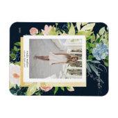 Blumenblume Mitternacht Foto Abschluss Karte Magnet (Horizontal)