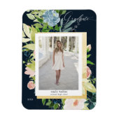 Blumenblume Mitternacht Foto Abschluss Karte Magnet (Vertikal)