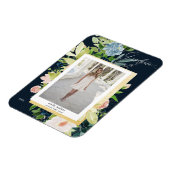 Blumenblume Mitternacht Foto Abschluss Karte Magnet (Linke Seite)