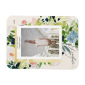 Blumenblume Mitternacht Foto Abschluss Karte Magnet (Horizontal)