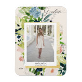 Blumenblume Mitternacht Foto Abschluss Karte Magnet (Vertikal)