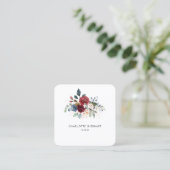 Blumenblume Modernes Berufliches Florist Quadratische Visitenkarte (Stehend Vorderseite)