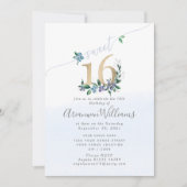 Blumenblume Paeony Rose Einladung (Vorderseite)