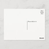 Blumenblume Vielen Dank Schwarz & Gelb Blumen Postkarte (Rückseite)