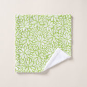 Blumenblume Wasserfarben Muster Badetuch Set (Waschlappen)