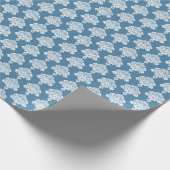 Blumenblume| Weißes Damaskenwaschpapier Geschenkpapier (Ecke)