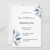 Blumenblumen auf der Geburtstagsfeier botanischer Einladung (Vorderseite)