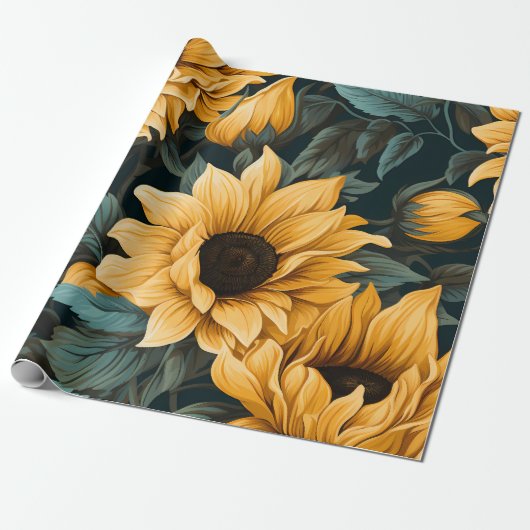 Blumenblumen-Blickfang: Charmantes, nahtloses Must Geschenkpapier (Ungerollt)