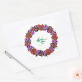 Blumenblumen-Blumenkoffer Quadratischer Aufkleber (Umschlag)