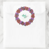 Blumenblumen-Blumenkoffer Quadratischer Aufkleber (Tasche)