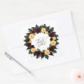 Blumenblumen-Blumenkoffer Quadratischer Aufkleber (Umschlag)