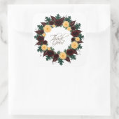 Blumenblumen-Blumenkoffer Quadratischer Aufkleber (Tasche)