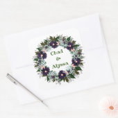 Blumenblumen-Blumenkoffer Quadratischer Aufkleber (Umschlag)