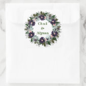 Blumenblumen-Blumenkoffer Quadratischer Aufkleber (Tasche)