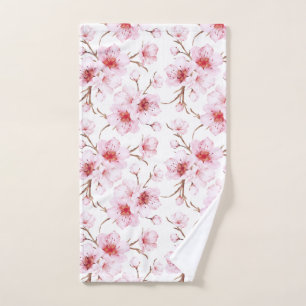 Blumenblumen Blüten Rosa Weiß Handtuch