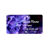 Blumenblumen, Blütenblüten, Hydrangeas Adressaufkleber (Vorne)