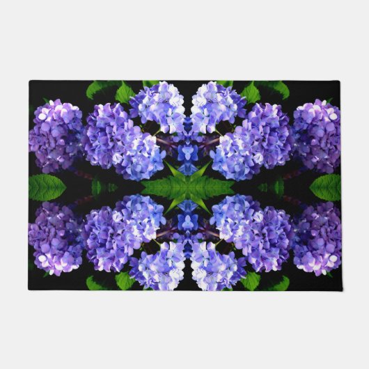 Blumenblumen, Blütenblüten, Hydrangeas Fußmatte (Vorderseite)