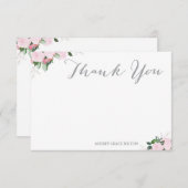 Blumenblumen - Danke-Karte Mitteilungskarte (Vorne/Hinten)