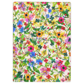 BlumenBlumen des niedlichen bunten Frühlinges Klemmbrett (Rückseite)