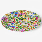 BlumenBlumen des niedlichen bunten Frühlinges Pappteller (Schrägansicht)