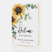 Blumenblumen Eukalyptus Wedding Willkommen Acrylschild (Winkel)