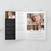 Blumenblumen Fotos Falten Gedenkfeier Programm (Innenseite)