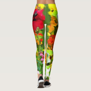 BlumenBlumen-Garten-abstrakte Muster-Leggings Leggings