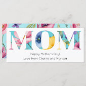 Blumenblumen Hübscher Frühling Muttertagskarte (Vorne/Hinten)