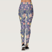 Blumenblumen Leggings Blume Rosa schöne Sommerblüt (Rückseite)