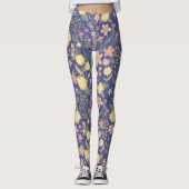 Blumenblumen Leggings Blume Rosa schöne Sommerblüt (Vorderseite)