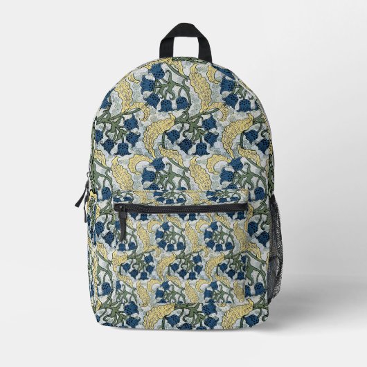 Blumenblumen Lily Valley Wiederholung Bedruckter Rucksack (Vorderseite)