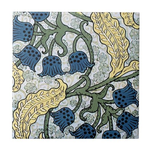 Blumenblumen Lily Valley Wiederholung Fliese (Vorderseite)