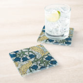 Blumenblumen Lily Valley Wiederholung Glasuntersetzer (Schrägansicht)