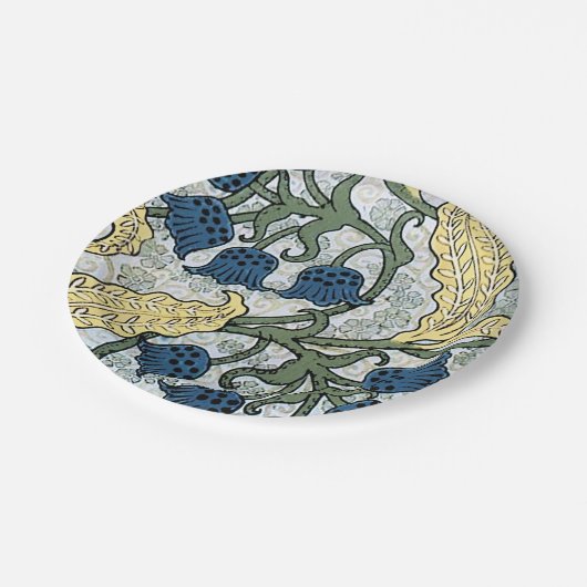 Blumenblumen Lily Valley Wiederholung Pappteller (Schrägansicht)