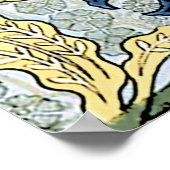 Blumenblumen Lily Valley Wiederholung Poster (Ecke)