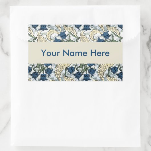 Blumenblumen Lily Valley Wiederholung Rechteckiger Aufkleber (Tasche)